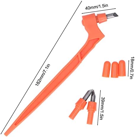 כלי חיתוך מלאכה עט 360 מעלות סכין נייר חריטה כף יד עם 3 ראשי חותך חותכים פלדת פחמן גבוהה <br/>